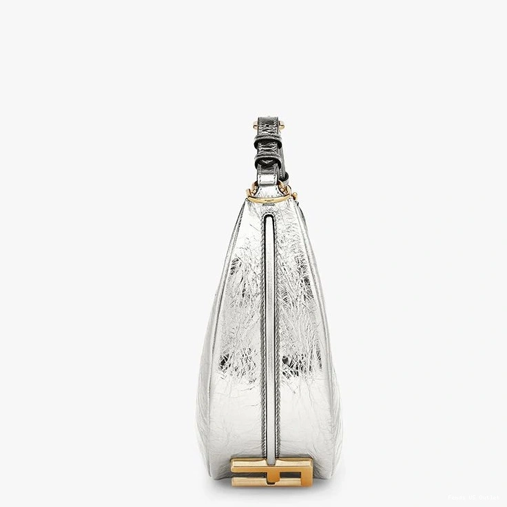 Cheap HOT Hobo Small Calf Fendi Fendigraphy Silver In Leather Bag 0707